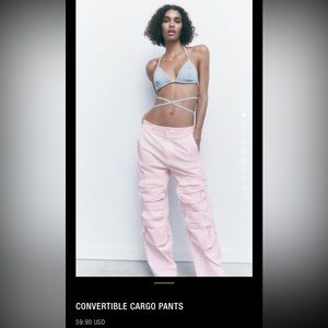 Zara convertible cargo pants. Never worn, with tag